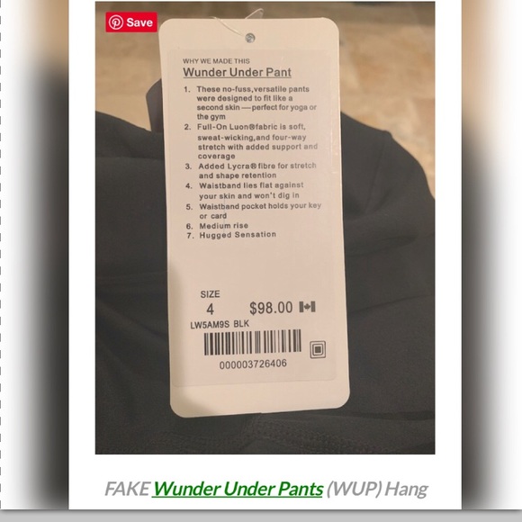STOP BUYING REPLICA LULULEMON! Spot it and report - Picture 4 of 10
